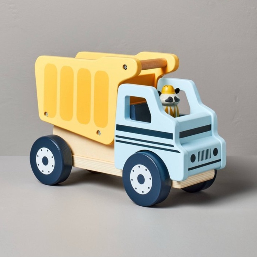 Hearth & Hand with Magnolia Toy Construction Truck with Raccoon Peg Pal